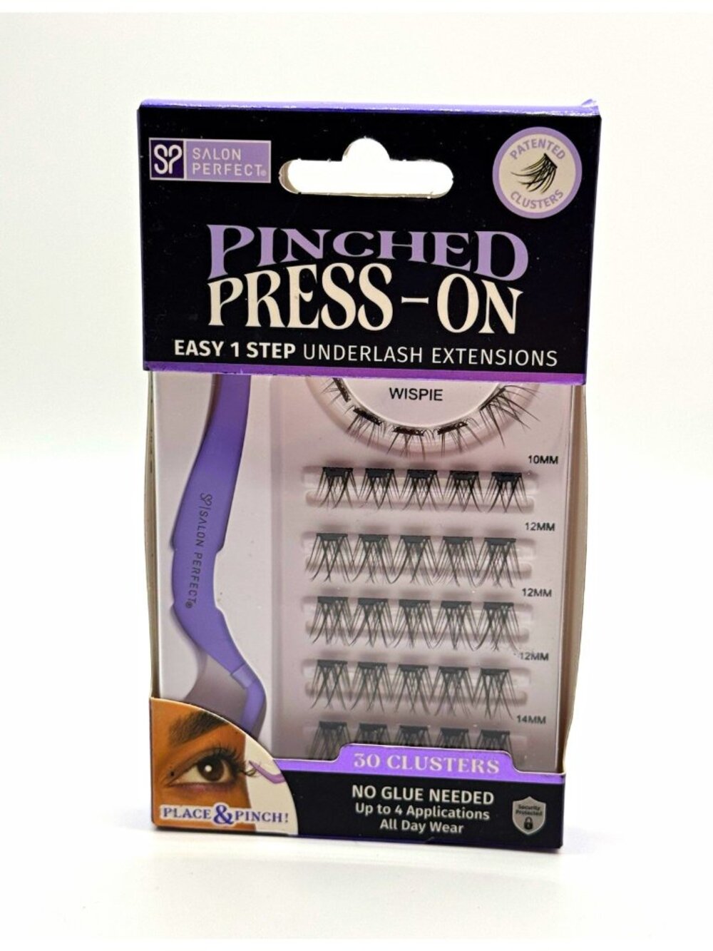 Salon Perfect Pinched Press On Wispy Underlash Clusters Black 30ct 37481BP New